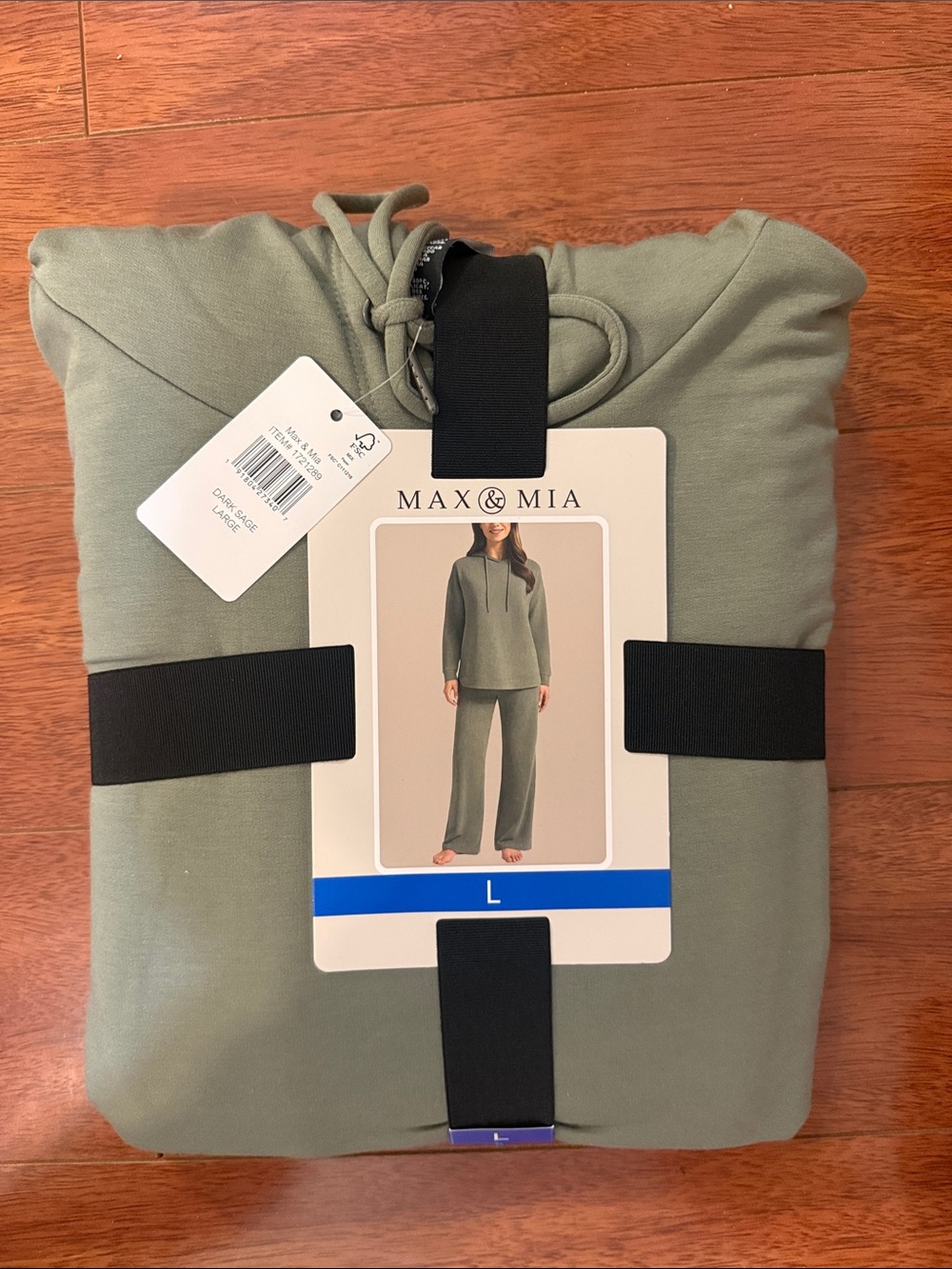 Max & Mia Olive Green Loungewear Set - Size L